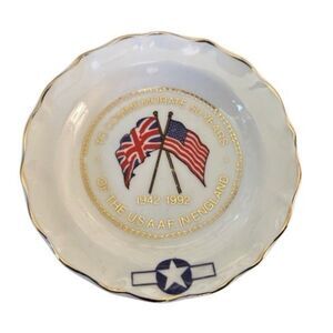 USAAF In England 50 Year Commemorative Special Edition Bone China Coaster